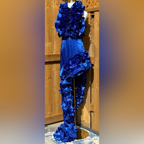 🆕 BRONX & BANCO 🧿 NWOT Aurora Cobalt Blue Gown, Sz M / US 6 - Picture 7 of 17